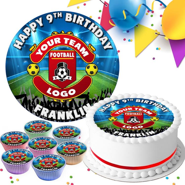YOUR FOOTBALL LOGO BIRTHDAY PERSONALISED EDIBLE CAKE & CUPCAKE TOPPERS FB-012 YOUR FOOTBALL LOGO BIRTHDAY PERSONALISED EDIBLE CAKE & CUPCAKE TOPPERS FB-012