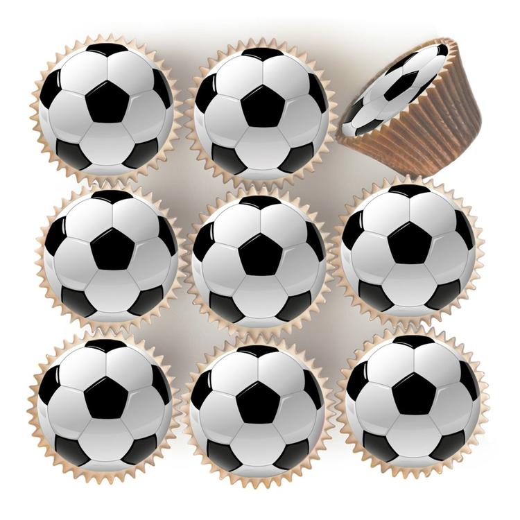 FOOTBALL BLACK & WHITE BIRTHDAY EDIBLE CUPCAKE TOPPERS CAKE DECORATIONS FOOTBALL BLACK & WHITE BIRTHDAY EDIBLE CUPCAKE TOPPERS CAKE DECORATIONS