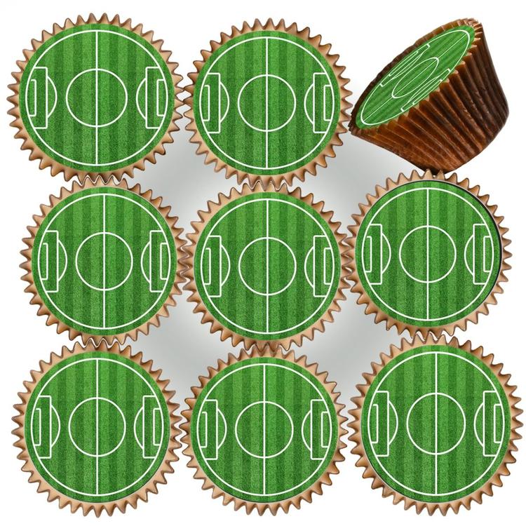 FOOTBALL PITCH BIRTHDAY EDIBLE CUPCAKE TOPPERS CAKE DECORATIONS FOOTBALL PITCH BIRTHDAY EDIBLE CUPCAKE TOPPERS CAKE DECORATIONS