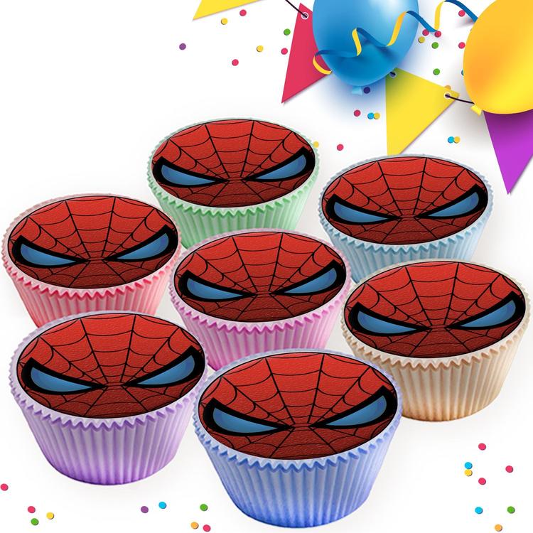SPIDERMAN MASK BIRTHDAY PARTY PERSONALISED EDIBLE CUPCAKE TOPPERS V62 SPIDERMAN MASK BIRTHDAY PARTY PERSONALISED EDIBLE CUPCAKE TOPPERS V62