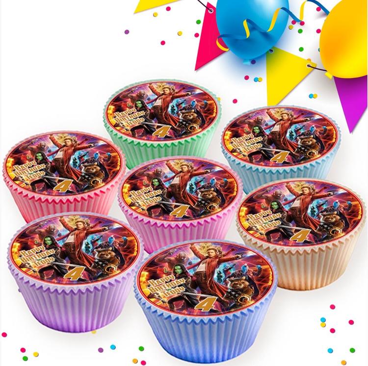 GUARDIANS OF THE GALAXY PERSONALISED EDIBLE ICING CUPCAKE TOPPER DECORATIONS A-05 GUARDIANS OF THE GALAXY PERSONALISED EDIBLE ICING CUPCAKE TOPPER DECORATIONS A-05